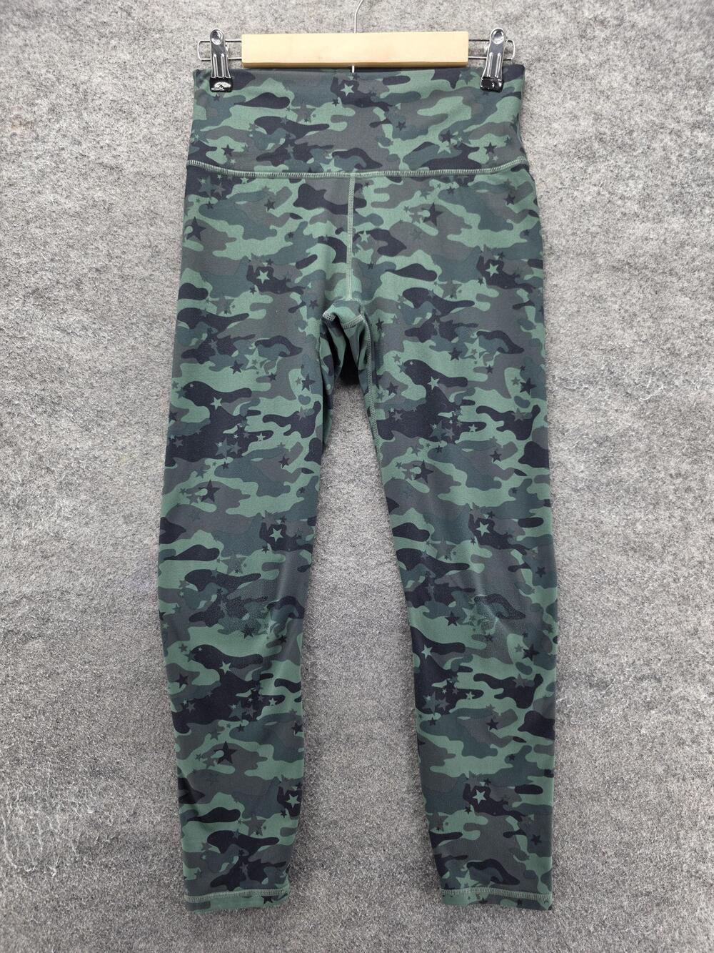 Fabletics Leggings Womens S Green PowerHold High Compression Yoga 27 Inseam
